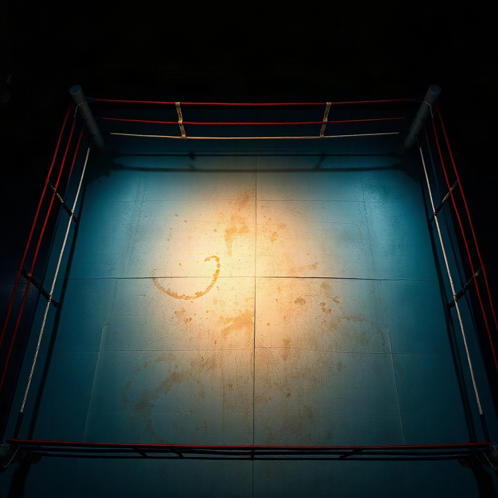 Boxing ring canvas from above