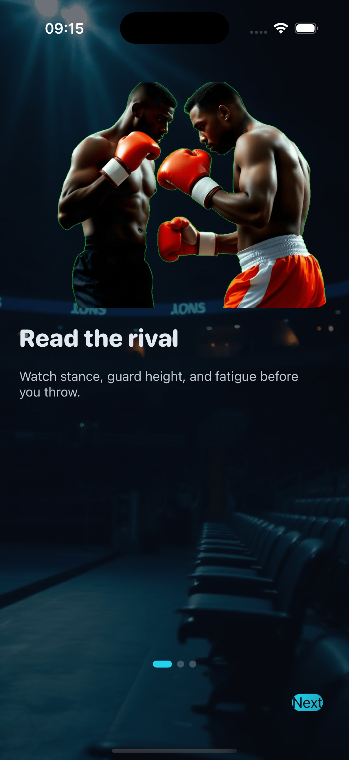 Onboarding read the rival screen